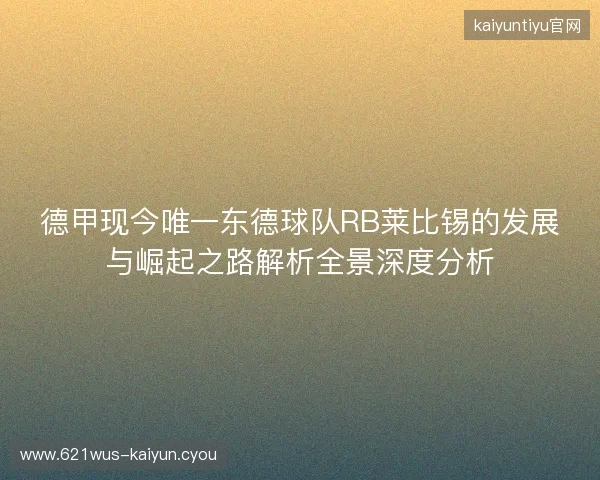 德甲现今唯一东德球队RB莱比锡的发展与崛起之路解析全景深度分析